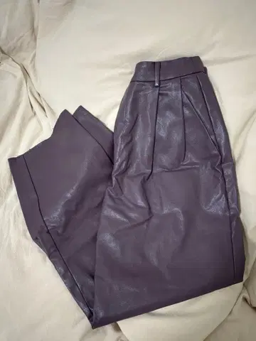 스타일 믹서기 가죽 팬츠 퍼플