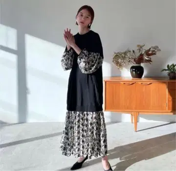 CLANE FLOWER LACE MIX ONE PIECE