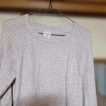 젤라피케 라이트 핑크 리브 니트