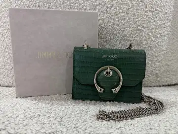 JIMMY CHOO 그린 숄더백