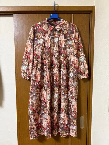 튜닉 래버러토리 꽃무늬 긴팔 원피스