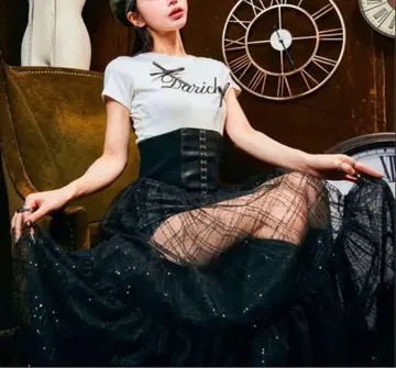 Darich 코르셋 스팽글 샤샤 스커트
