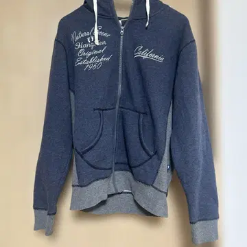 네이비 집업 후드티