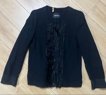 zucca 노카라 프릴 자켓 블랙 M 사이즈
