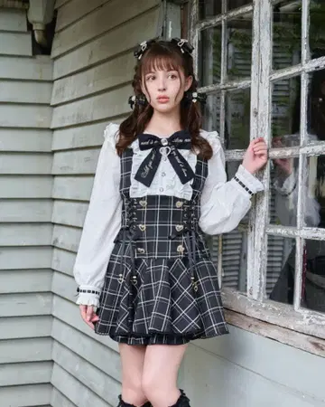 LIZLISA 프릴 리본 셋업 (이너 팬츠 포함)