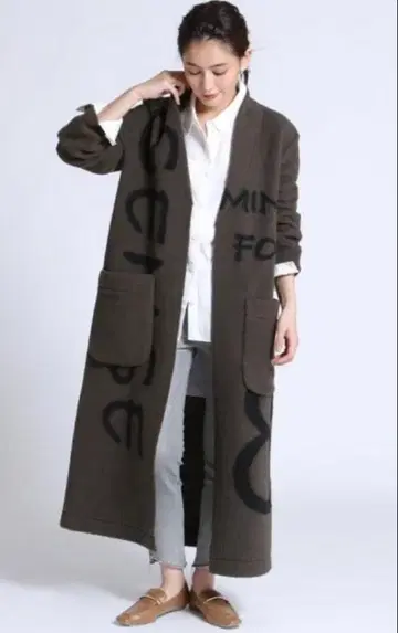 택 포함 새상품 24000엔 로고 롱 코트 SCOT CLUB 야마다야