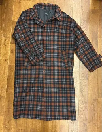 HARE 체스터 코트 M 사이즈 체크 무늬