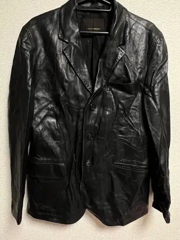 NORTH BEACH 블랙 가죽 블레이저