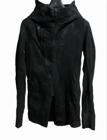 julius 코팅 니트 데님 롱 후디드 자켓 bk1