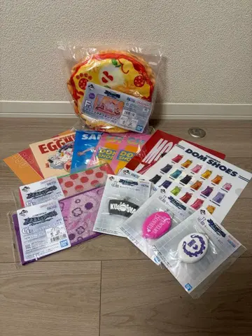 원피스 제일복권 미래섬 에그헤드 F상 피자 쿠션과 복수 덤 세트