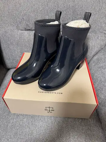 [ HUNTER ] 레인부츠 네이비 US6