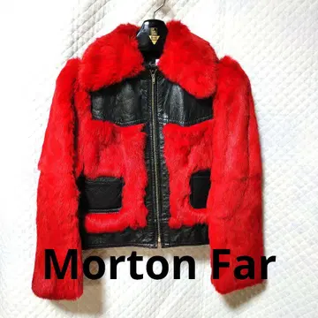 Morton Fur 빨간색 퍼 가죽 자켓 90'