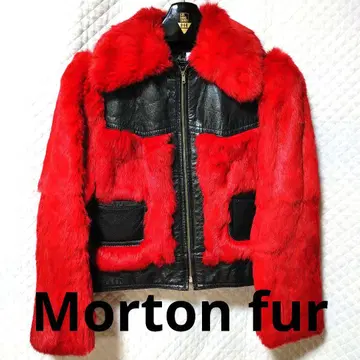 Morton Fur 빨간색 퍼 가죽 자켓 90'