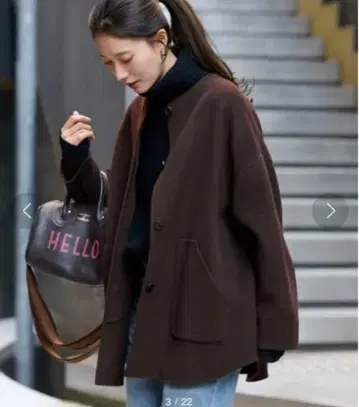 [ 새상품급 ] FRAMeWORK 해밀턴 리버 크루넥 코트 34