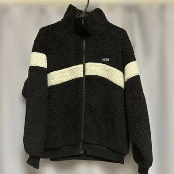 VANS 플리스 자켓 M 블랙/화이트