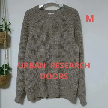 어반 리서치 도어스 와플 편직 크루넥 울 스웨터 M