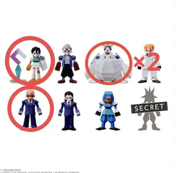 파이널 판타지 7 G상 미니 피규어 3종 4개