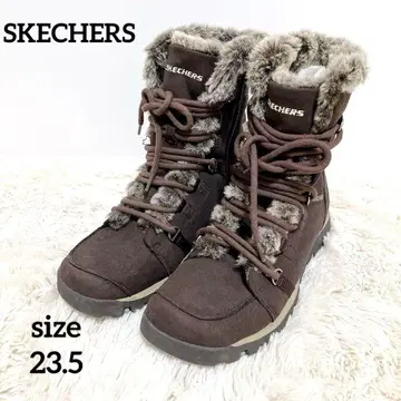 [스케쳐스] 방한 부츠 퍼 23.5 브라운 미들 기장 따뜻함