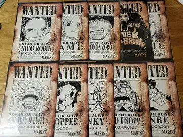 원피스 베이스샵 한정판 수배서 밀짚모자 일당 10종류