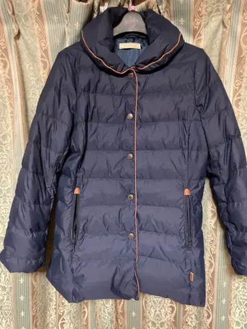 CROCODILE 네이비 다운 코트 여성용 M