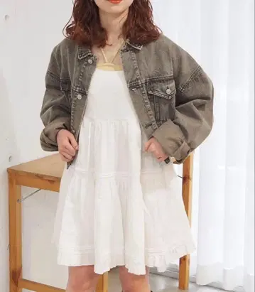 tiptop 체크/코튼 프릴 캐미 미니 원피스