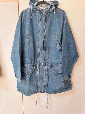 후드 부착 코튼 데님 자켓 XL