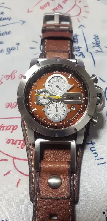 FOSSIL 크로노그래프 손목시계 TREND JR1157