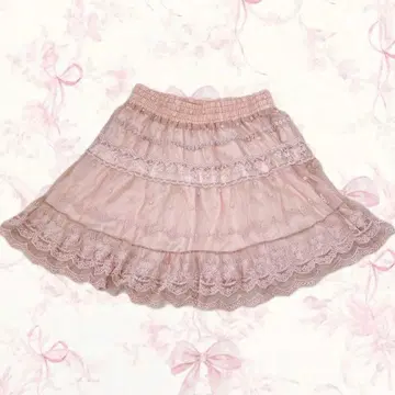 y2k axes femme 튤 스커트 도트 레이스 히메로리