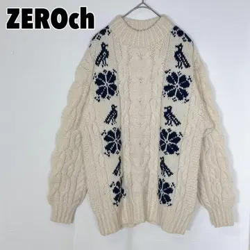 ZEROch 페어아일 패턴 케이블 니트 스웨터 모 100%