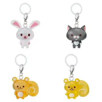 토끼 모피 메지루시 액세서리 4종 세트