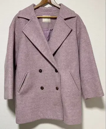 기모 멜톤 더블 미디 코트