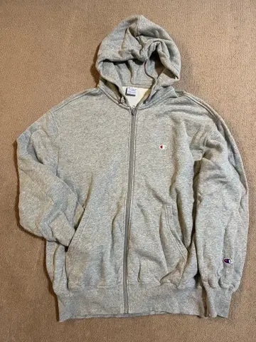 Champion 챔피온 풀 집업 후드티 그레이