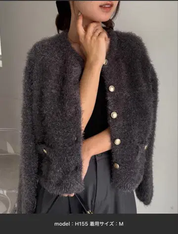 그레이 버튼 가디건 M 사이즈