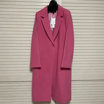 INDIVI 핑크 체스터 코트 롱 기장