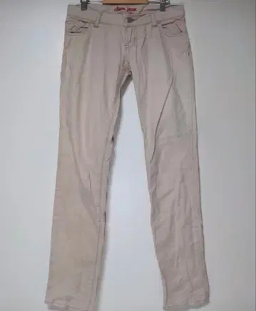 클리어 진스 베이지 슬림핏 치노 팬츠