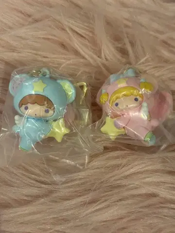 리틀트윈스타 별하늘의 엔젤 시크릿 키링 키키라라 2종류