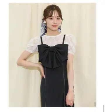 [ WILLSELECTION ] 드레이프 리본 머메이드 점프 스커트 블랙