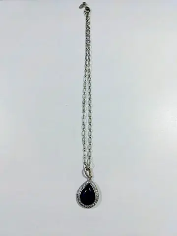 실버 체인 목걸이 라피스라줄리 펜던트