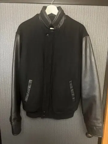 노스엔드 NORTH END 소매 가죽 울 바시티 자켓 새상품