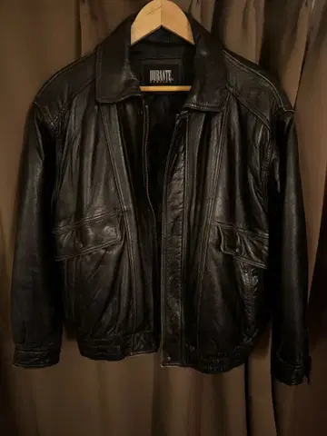 Durante 블랙 가죽 자켓