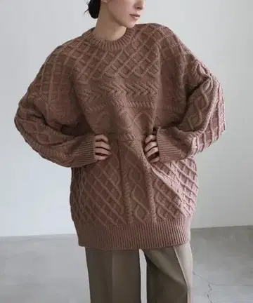 [ select MOCA ] 랜덤 케이블 오버 니트