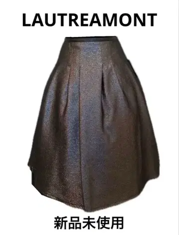 로트레아몽 플레어 스커트 라메 메탈릭 미사용 새상품