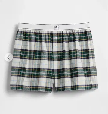GAP 체크 숏팬츠 복서 팬츠 크리스마스