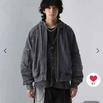 택 포함 새상품 미사용 HARE W 포켓 ZIP PK 그레이 S