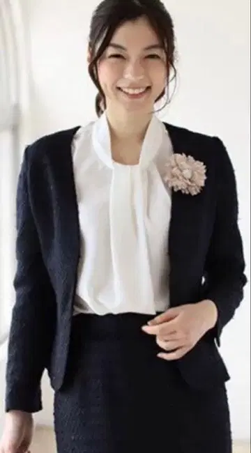 B:MING by BEAMS 노카라 트위드 자켓 M 네이비