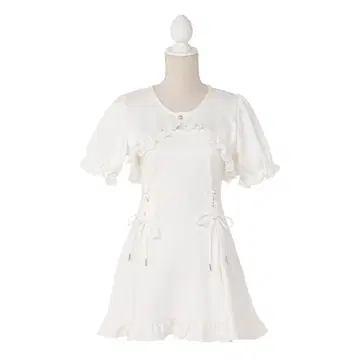 사이드 레이스업 볼레로 도킹 맨투맨 원피스 4L