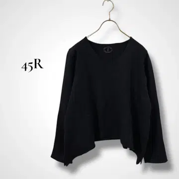 45R 남색 압축 울 풀오버 울 100% 일본제 사이즈 1