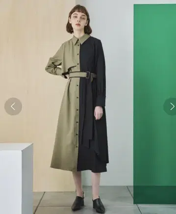 UNITED TOKYO 파이핑 플리츠 원피스