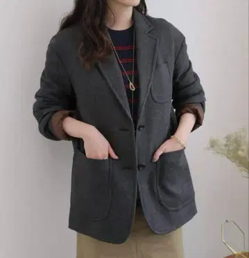 spick and span 트리플 크로스 빅 자켓