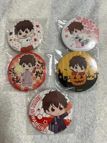 다이아몬드 A 사와무라 에이준 미니 캐릭터 캔뱃지 세트